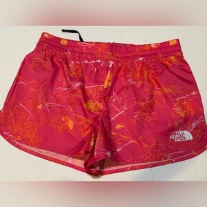 NWT THE NORTH FACE Vibrant Pink and Yellow Athletic Shorts Size M